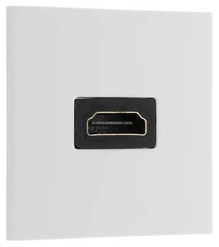 BG EMHDMIW White 2 Module Euro Module 1.4 HDMI Outlet by British General (BG-EMHDMIW-Shopify-SA_1)