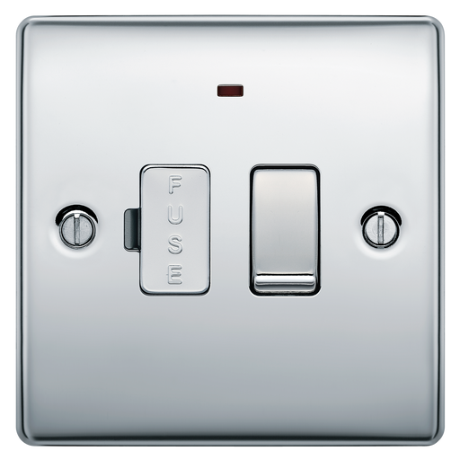 NPC52 Front - This 13A fused and switched connection unit with power indicator from British General provides an outlet from the mains containing the fuse ideal for spur circuits and hardwired appliances.