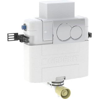 Geberit Alpha 82cm Concealed Cistern & Alpha01 Round Flush Plate - 109.004.21.1 by Geberit (Geberit-109.004.21.1)