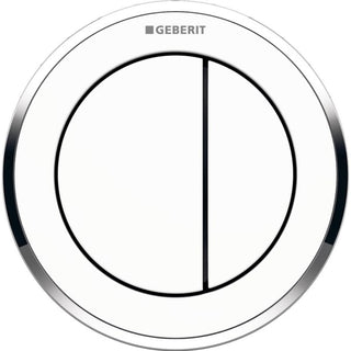 Geberit Type10 Dual Flush Button For Furniture Gloss Chrome/White - 116.057.KJ.1 by Geberit (Geberit-116.057.KJ.1)