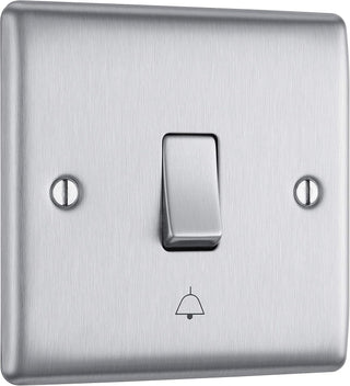 BG NBS14 Nexus Metal Brushed Stainless Steel Bell Push Switch by British General (BG-NBS14-Shopify-SA_1)
