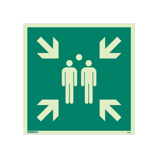 Extinguishers & Equipment: Assembly Point Sign - Fire Safety Signs From Jalite Photoluminescent, With Text by Jalite signs (SAFELINCS-JS4128Q)