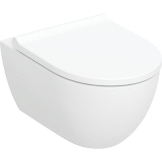 Geberit Acanto Wall Hung Pan With Seat - Turboflush - 530mm - 502.718.00.1 by Geberit (Geberit-502.718.00.1)