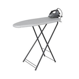 Corby Berkshire Compact Ironing Centre in Light Grey with 1200W Steam Iron - UK Plug