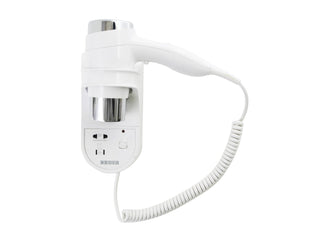 Corby Kendal 1600W Wall Mounted Hair Dryer with Shaver Socket in White - No Plug by Corby of Windsor (Corby-8997)