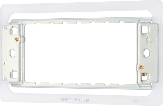 BG RFR34FP 3 and 4 Gang Grid Frame for Nexus Screwless Flat-Plate Front Plates by British General (BG-RFR34FP-Shopify-SA_1)