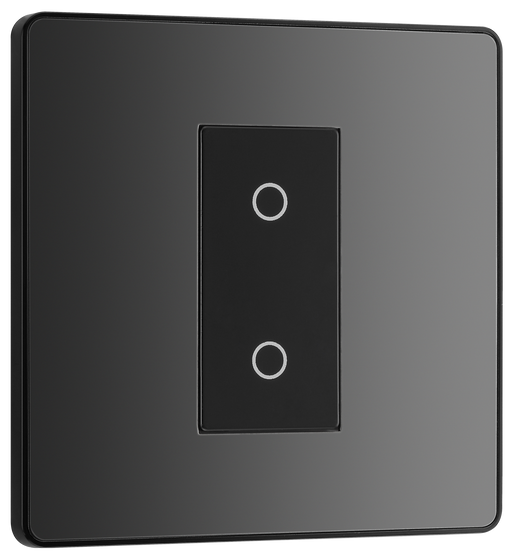 PCDBCTDM1B Front - This Evolve Black Chrome single master trailing edge touch dimmer allows you to control your light levels and set the mood.
