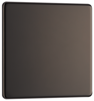 BG Electrical FBN94 Nexus Screwless Flat-Plate Single Blank Plate Black Nickel by British General (BG-FBN94-Shopify-SA_1)