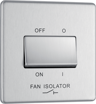 BG Electrical FBS15 Nexus Screwless Flat-Plate Fan Isolator Switch 3 Pole Brushed Steel 10A by British General (BG-FBS15-Shopify-SA_1)