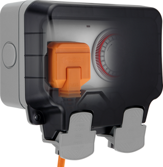 BG WP23TM24 Nexus Storm IP66 1 Gang 13A Time Controlled Unswitched Socket by British General (BG-WP23TM24-Shopify-SA_1)