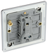 FBN12 Back - This Screwless  Flat plate black nickel finish 20A 16AX single light switch from British General will operate one light in a room.