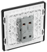 PCDCP13B Back - This Evolve Polished Copper 20A 16AX intermediate light switch from British General should be used as the middle switch when you need to operate one light from 3 different locations, such as either end of a hallway and at the top of the stairs.