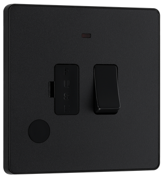 BG Evolve PCDMB52B Matt Black 13A Flex Neon Spur Unit-Black Insert by British General (BG-PCDMB52B-Shopify-SA_1)