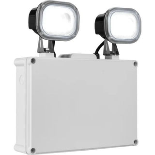 Luceco LEMIPTWNM3 Tempus White IP65 7W 6000K 480lm 3hr Non-Maintained Emergency Adjustable Twinspot by Luceco (Luceco-LEMIPTWNM3-Shopify-SA_1)