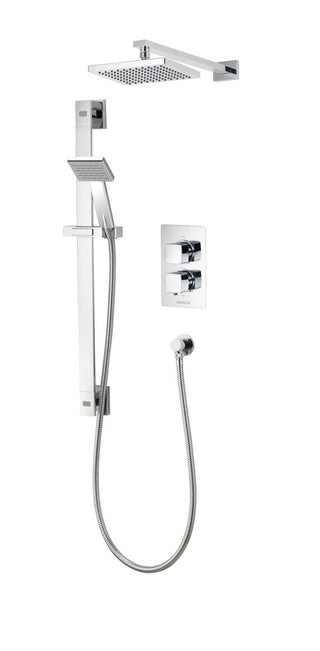Aqualisa AQ concealed thermostatic Square Dials Adj/ Fix Wall- Chrome - AQSQDCV2 by Aqualisa (Aqualisa-AQSQDCV2)