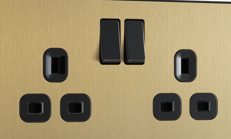BG Evolve Brushed Brass Sockets & Switches | Trade Prices | Kent Traders