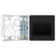 BG Evolve Matt Black 2G Wide Rocker Light Switch PCDMB42WB with 35mm Steel Back Box