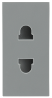 BG EMEUSG Euro Module 16A 2 Pin Unswitched Socket - Grey by British General (BG-EMEUSG)