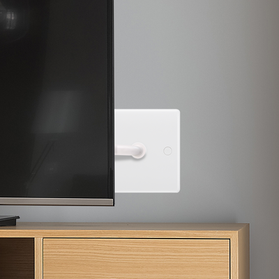 BG 860 Moulded Round Edge | White | 1 Gang Co-Axial TV Socket Outlet by British General (BG-860)