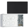 BG Evolve Matt Black Double Blank Plate PCDMB95B with 35mm Steel Back Box by British General