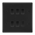 BG Matt Black 5 Gang 2 Way Custom Grid Light Switch with Back Box Included