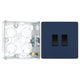 BG Evolve Matt Blue 2 Gang 20A 16AX 2 Way Light Switch PCDDB42B with 25mm Steel Back Box