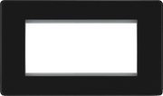 BG Nexus Matt Black Double 4 Gang Euro Module Front Plate FFBEMR4 by British General (BG-FFBEMR4-1)