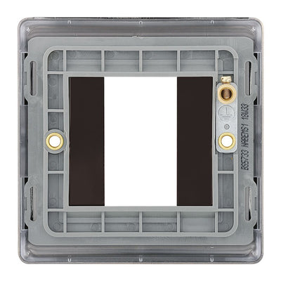 BG Nexus Antique Brass Single Secondary Telephone Socket, Screw Terminal - Black Insert