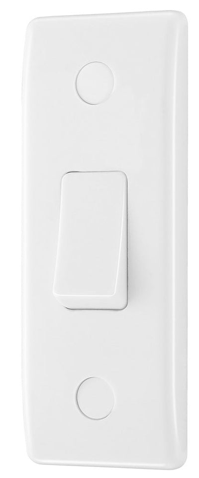 BG 847 Moulded Round Edge | White | 1 Gang 10A 2 Way Architrave Switch by British General (BG-847)