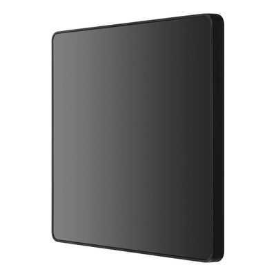 BG Evolve Black Chrome Single Blank Plate PCDBC94B with 35mm Steel Back Box