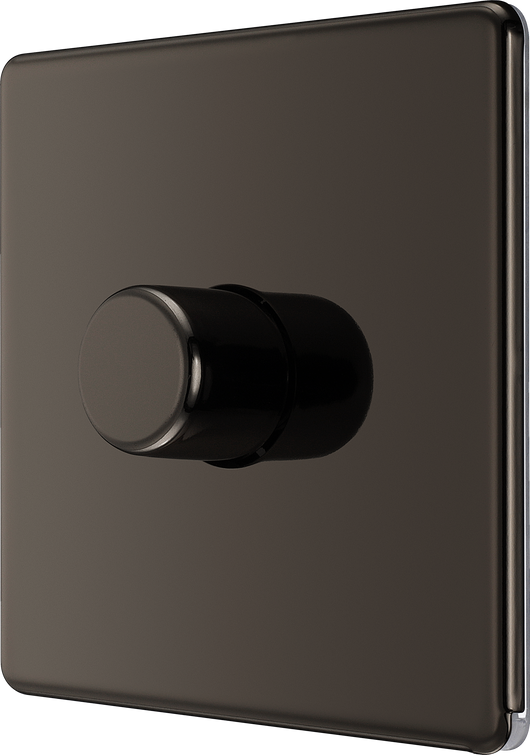 FBN81 Side - This trailing edge single dimmer switch from British General allows you to control your light levels and set the mood. The intelligent electronic circuit monitors the connected load and provides a soft-start with protection against thermal, current and voltage overload.