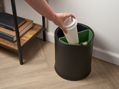 Corby Highland 9L Double Layer Bin in Black PU Leather