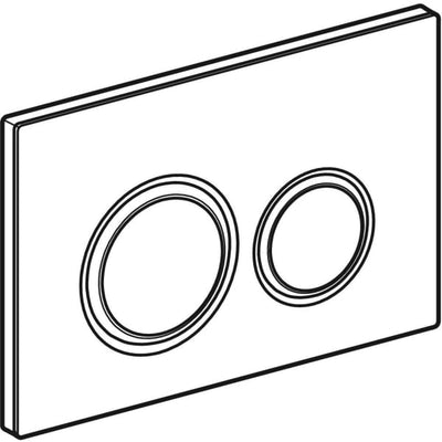 Geberit Sigma50 Round WC Dual Flush Plate - White & Chrome - 115.884.SI.1 by Geberit (Geberit-115.884.SI.1)