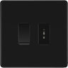BG Screwless Matt Black 2 Gang 20 Amp Key Switch with 20 Amp Double Pole Switch by British General (BG-FFB2G1KS1DP)