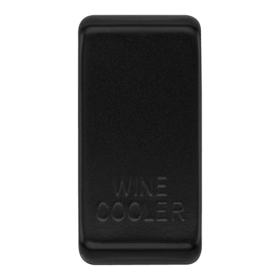 BG RRWCFB Matt Black 20 Amp Double Pole Appliance Grid Switch Labelled Wine Cooler