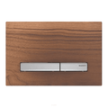 Geberit Sigma50 Dual Flush Plate - Black Walnut & Brushed Chrome - 115.788.JX.2