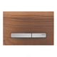 Geberit Sigma50 Dual Flush Plate - Black Walnut & Brushed Chrome - 115.788.JX.2