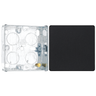 BG Evolve Matt Black 1 Gang Single Blank Plate PCDMB94B with 25mm Steel Back Box