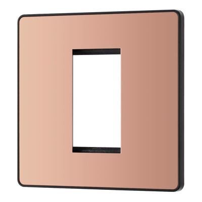 BG Evolve Polished Copper 20AX 2 Way Emergency Lighting Test Key Switch - Key Included - Black Insert