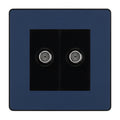 BG Evolve Matt Blue Double Satellite Socket PCDDB642B