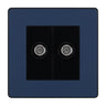 BG Evolve Matt Blue Double Satellite Socket PCDDB642B by British General (BG-PCDDB642B)