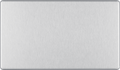 BG Electrical FBS95 Nexus Screwless Flat-Plate Double Blank Plate Brushed Steel