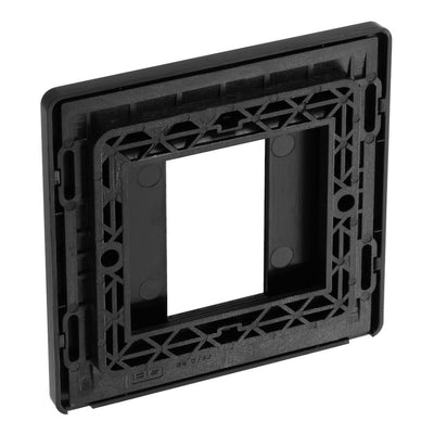 BG Evolve Matt Blue Single Secondary Telephone Socket, Screw Terminal - Black Insert