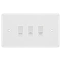 BG White Moulded 3 Gang Custom Labelled Appliance Grid Switch