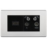 BG Screwless Brushed Steel 4G Faceplate with HDMI + TV/FM/SAT Module - Black by British General (BG-FBSEMR4-HDMI-TVFM2B)