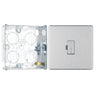 BG Screwless Brushed Steel 13A Unswitched Spur FBS54 with 25mm Steel Back Box by British General (BG-FBS54+HGS02)