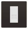 BG Screwless Black Nickel Single RJ11 Telephone Socket FBNRJ111 - White Insert by British General (BG-FBNRJ111W)
