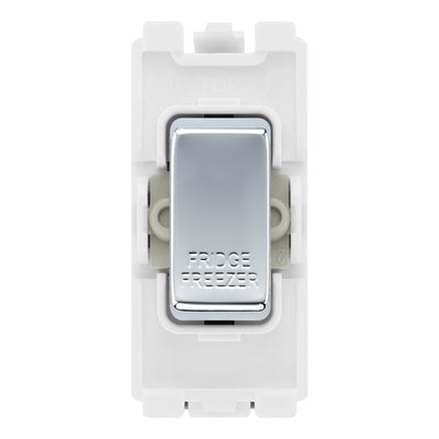 BG RRFFPC Polished Chrome 20 Amp DP Appliance Grid Switch Labelled Fridge Freeze by British General (BG-RRFFPC+RPC30)