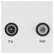 BG Nexus White EMTVSATW Diplexed TV/ SAT TV Outlet Euro Module Satellite by British General (BG-EMTVSATW)