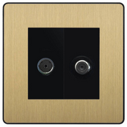 BG Evolve Satin Brass TV & Satellite Socket PCDSBTVSATB by BG Evolve (BG-PCDSBTVSATB)
